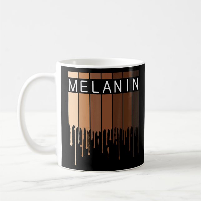 Melanin Schwarzafrikanischer Schwarzdrippin Melani Kaffeetasse (Links)