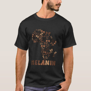 Melanin Schwarze Geschichte Monat Afrika Karte Coq T-Shirt
