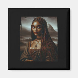 Melanin Schwarze Geschichte Monat Afro Queen Mona Magnet