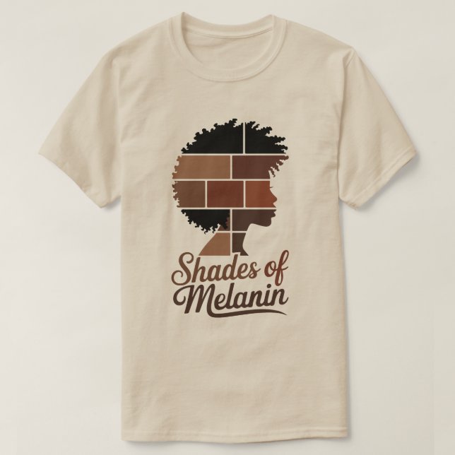 Melanin shad Black Queen | Afro Woman Juneteenth T-Shirt (Design vorne)