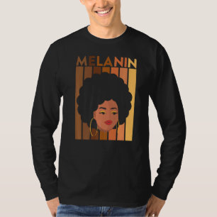 Melanin Shades Afro Girl American Women Em T-Shirt