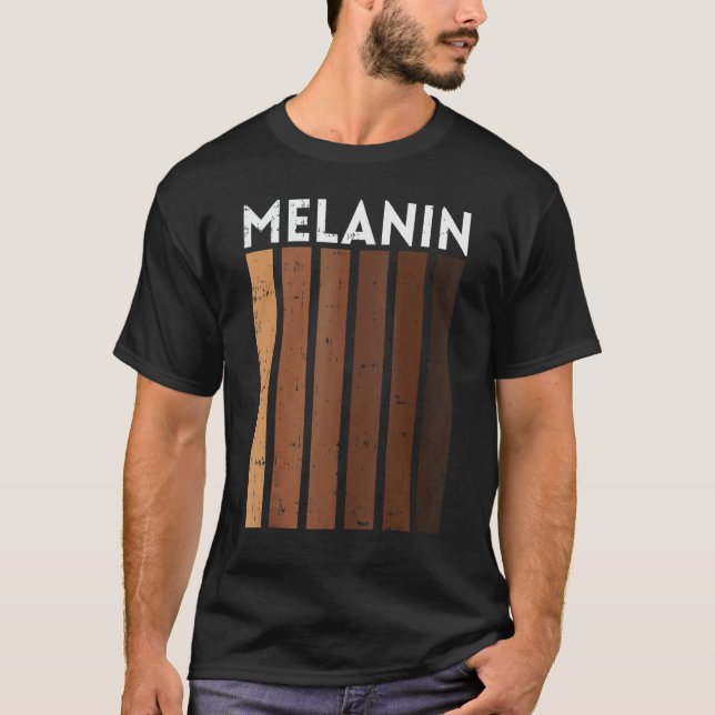 Melanin Shades Black History Pride African America T-Shirt (Vorderseite)