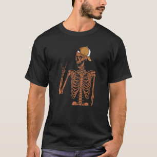 Melanin Skeleton Rock Hand Schwarze Geschichte Mon T-Shirt