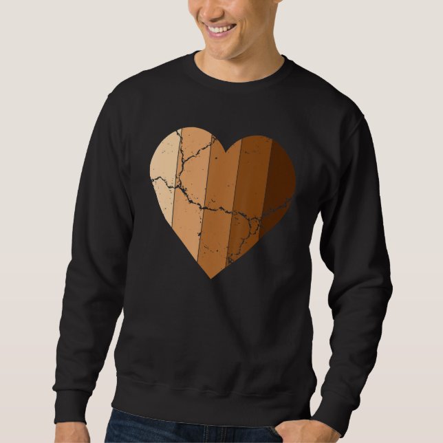 Melanin Skin Tone Hearts, Be Kind, Black History M Sweatshirt (Vorderseite)