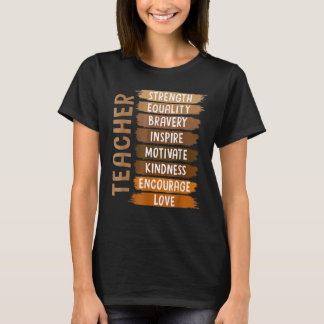 Melanin Teacher Black History Montag Afrikanisch S T-Shirt