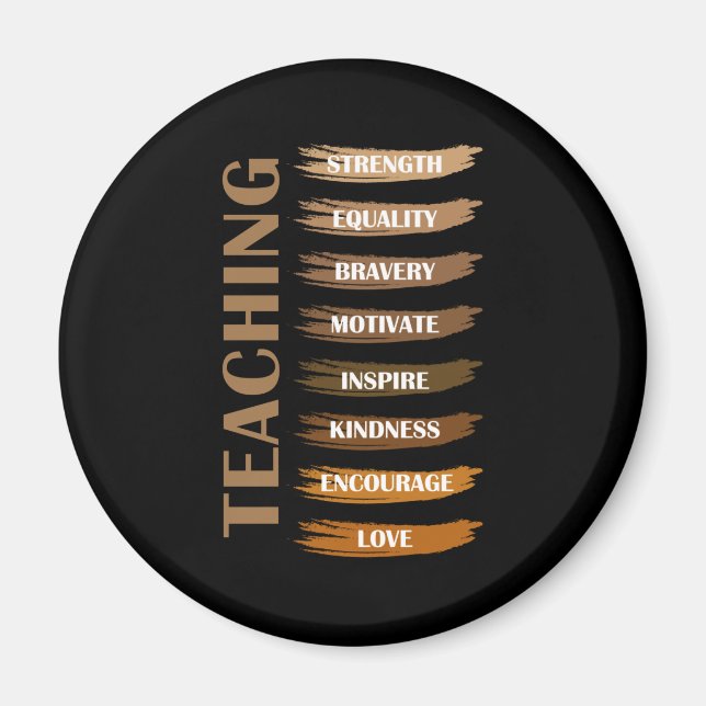Melanin Teacher Black Power Magnet (Vorne)