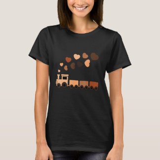 Melanin Train Herz Schwarze Geschichte Monat Niedl T-Shirt