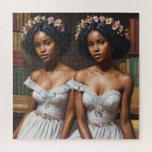 Melanin Twin Sisters Gemini Kunstmuseum Puzzle