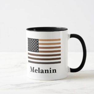 Melanin USA Flag Afrikanisch-Amerikanische Schwarz Tasse