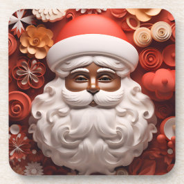 Melanin Xmas Black Christmas Sant Claus Bruh Sista Getränkeuntersetzer