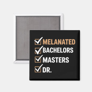 Melanisierte Doktorats-Abschlussfeier PhD EDD Bach Magnet
