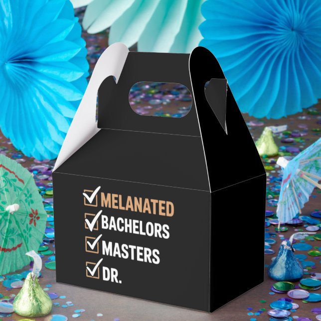 Melanisierte Promotion Abschluss PhD EDD Bachelor Geschenkschachtel (Party)