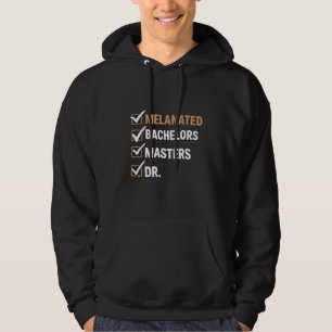 Melanisierte Promotion Abschluss PhD EDD Bachelor Hoodie