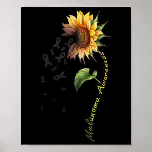 Melanom Awareness Sonnenblumen Shirt Poster