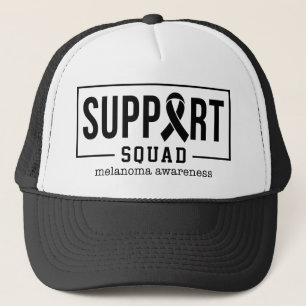 Melanom-Bewusstsein Hautkrebs-Support-Squad Truckerkappe