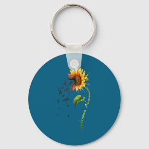 Melanom-Bewusstsein Sonnenblume Grafik Kunst Schlüsselanhänger
