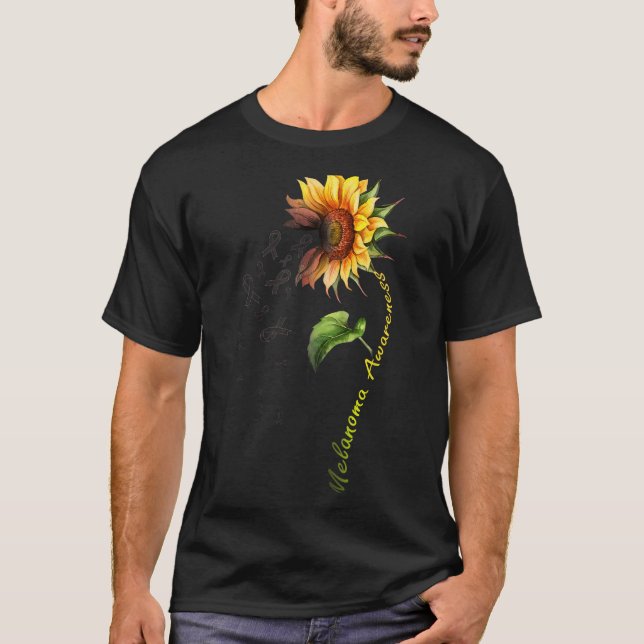 Melanom-Bewusstsein Sonnenblume T-Shirt (Vorderseite)
