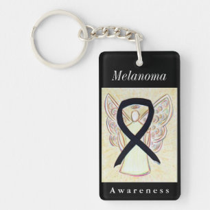 Melanom Cancer Awareness Ribbon Angel Schlüsselanh Schlüsselanhänger