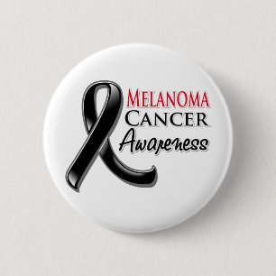 Melanom Cancer Awareness Ribbon Button