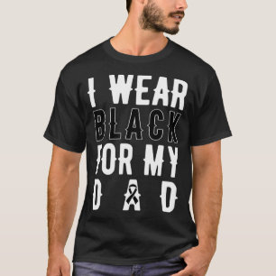 Melanom Cancer Vater Black Ribbon Skin Cancer Awar T-Shirt