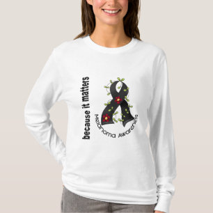 Melanom-Haut-Krebs-Blumen-Band 3 T-Shirt