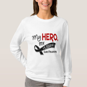 Melanom-Haut-Krebs MEIN HELD MEIN EHEMANN 42 T-Shirt