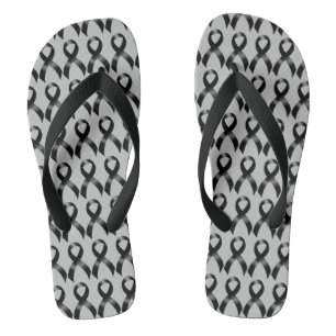 Melanom Hautkrebs - Schwarzes Band Flip Flops