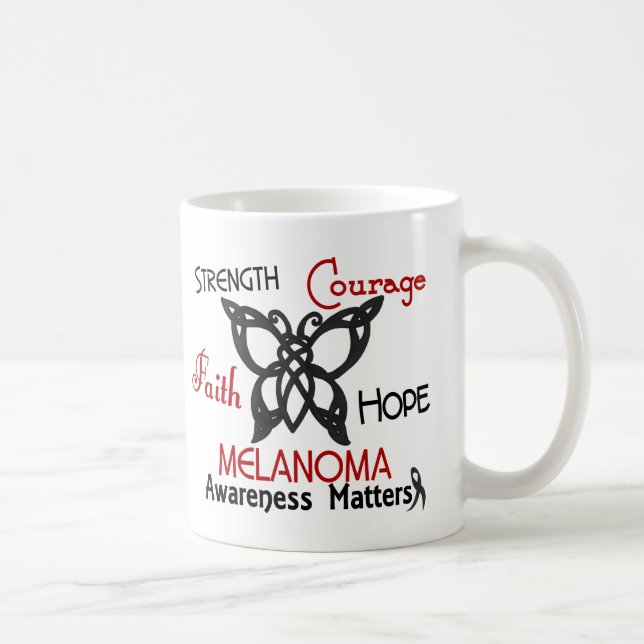 Melanom-keltischer Schmetterling 3 Tasse (Rechts)
