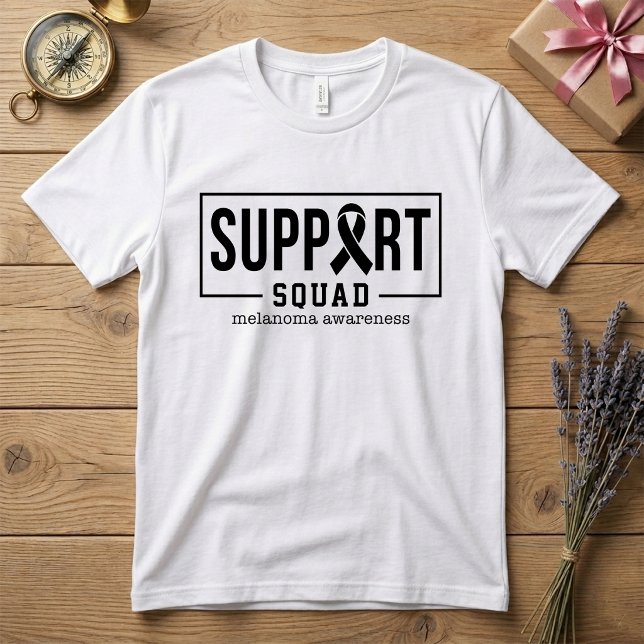 Melanom-und Hautkrebs-Support-Squad T-Shirt (Melanoma Awareness Skin Cancer Support)