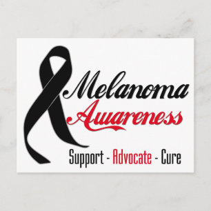 Melanoma Awareness Ribbon Postkarte