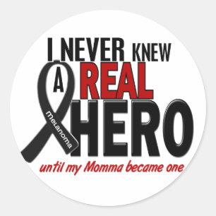 Melanoma KNNIE EINE HERO 2 Momma Runder Aufkleber