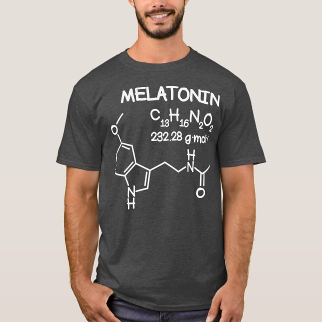 Melatonin Molecule Structure T  Funny Sleep Men T-Shirt (Vorderseite)
