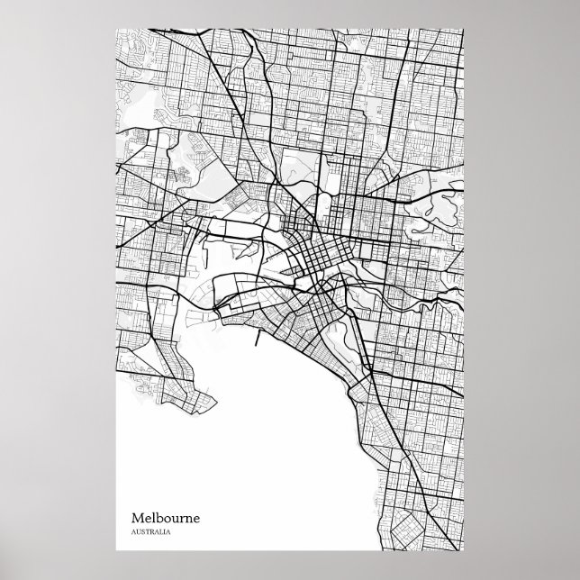 Melbourne AU Wand-Plakatkunst Poster (Vorne)