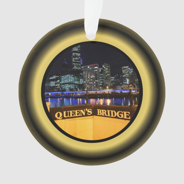 Melbourne Australia CBD Night Lights Ornament (Vorderseite)