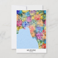 Melbourne Australia City Map