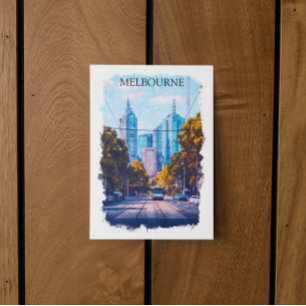 Melbourne Australia City View Travel Postkarte