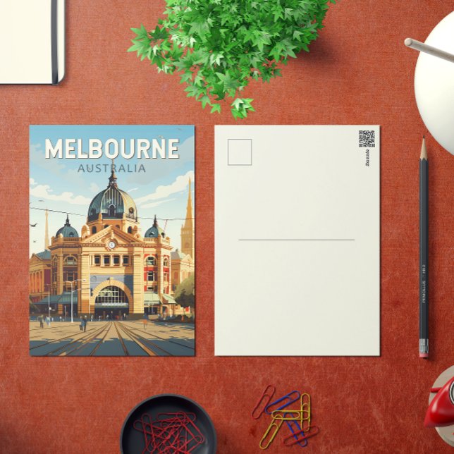 Melbourne Australia Reisen Vintag Postkarte (Von Creator hochgeladen)