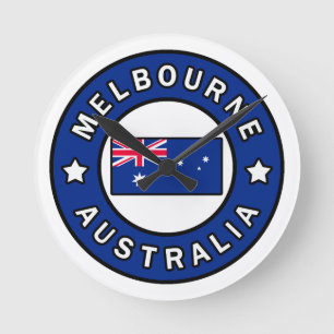Melbourne Australia Runde Wanduhr