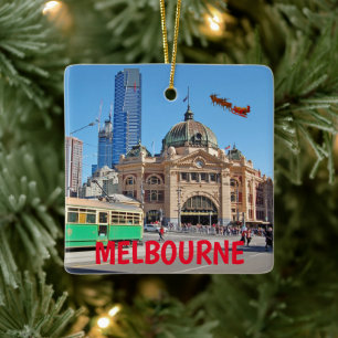 Melbourne Australia Scenic Christmas Ornament