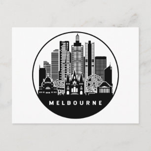 Melbourne Australia Skyline Postkarte