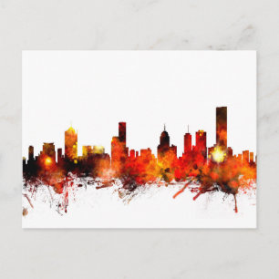 Melbourne Australia Skyline Postkarte