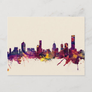 Melbourne Australia Skyline Postkarte