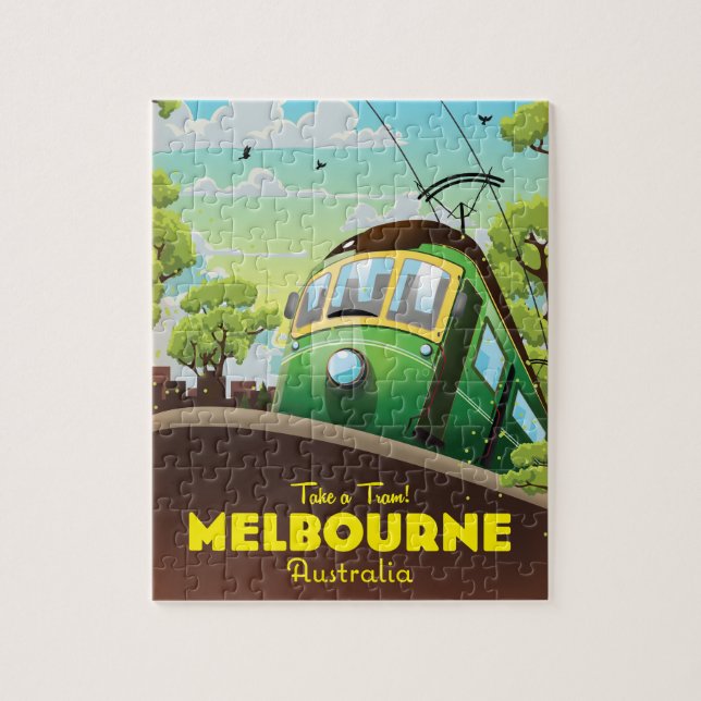 Melbourne Australia Tram Puzzle (Vertikal)