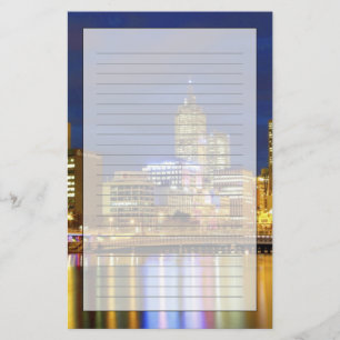 Melbourne, Australien. Der Blick auf die 2 Briefpapier