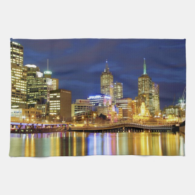 Melbourne, Australien. Der Blick auf die 2 Geschirrtuch (Horizontal)
