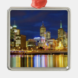 Melbourne, Australien. Der Blick auf die 2 Ornament Aus Metall