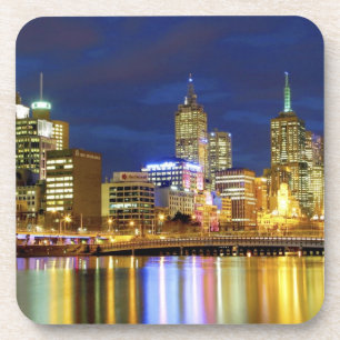 Melbourne, Australien. Der Blick auf die 2 Untersetzer