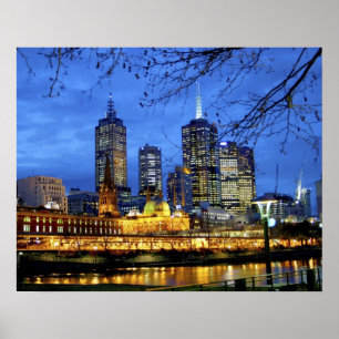 Melbourne, Australien. Die Aussicht auf die Umgebu Poster