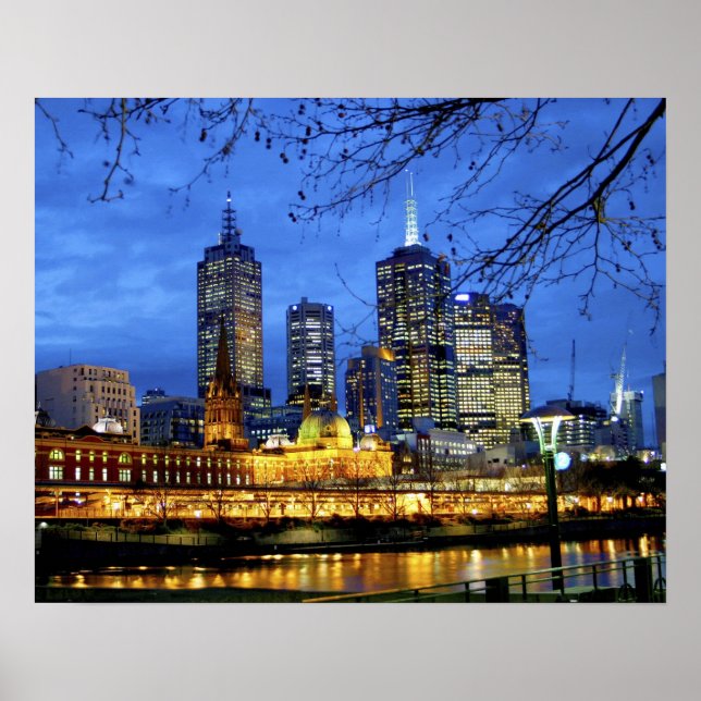 Melbourne, Australien. Die Aussicht auf die Umgebu Poster (Vorne)