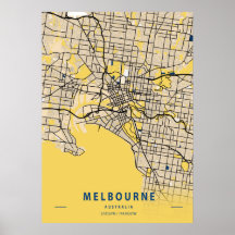 Melbourne - Australien Gelbe Karte